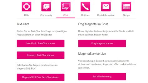 telekom chat online.